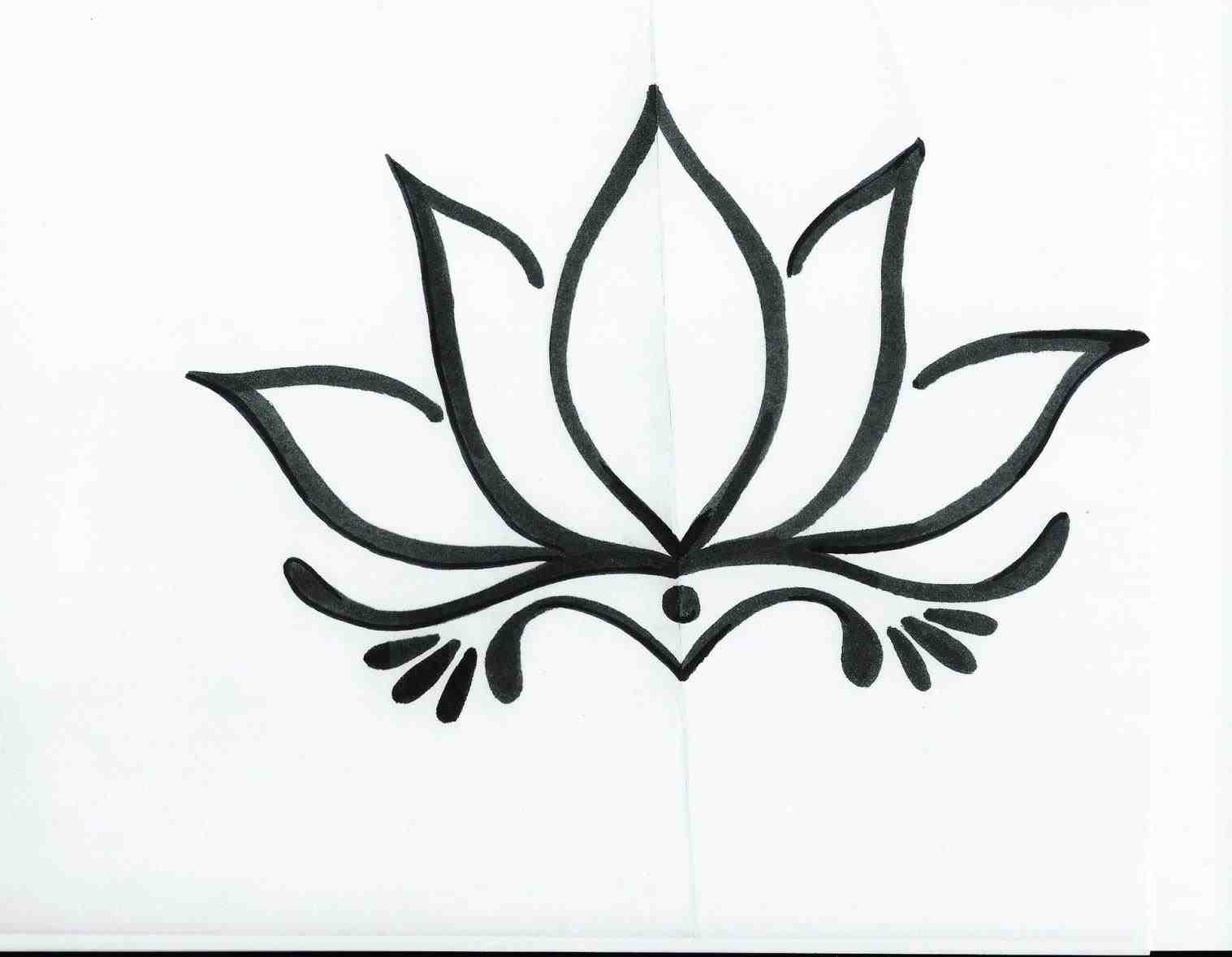 1517x1178 The Images Collection Of Drawing Ideas Easy Flowers Lotus Tattoo