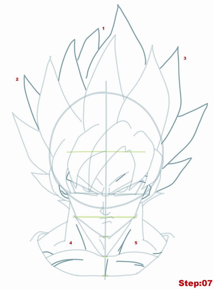 736x992 Draw Goku Step By Step
