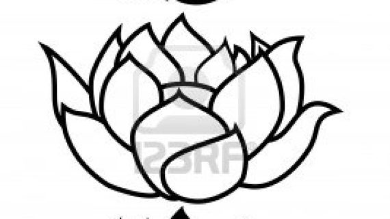 570x320 Simple Lotus Flower Drawing Simple Lotus Drawing