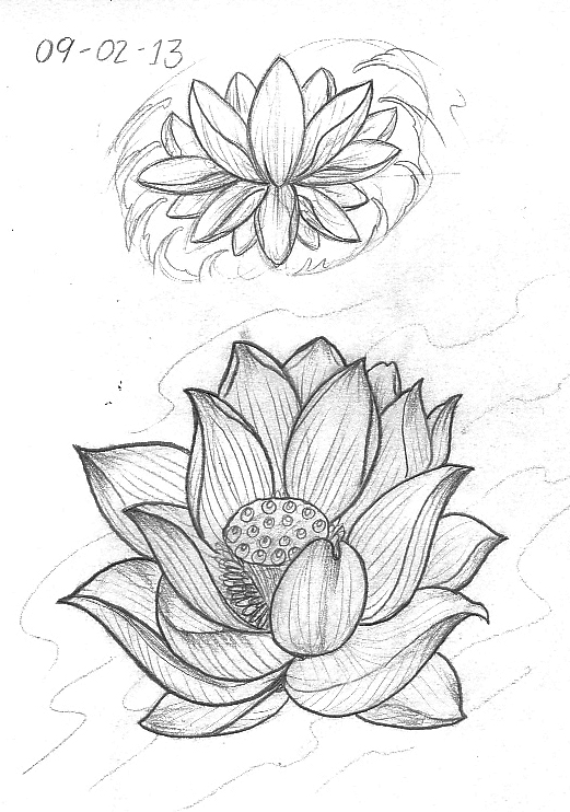 521x742 Tattoo Sketch A Day Flowers February 8th