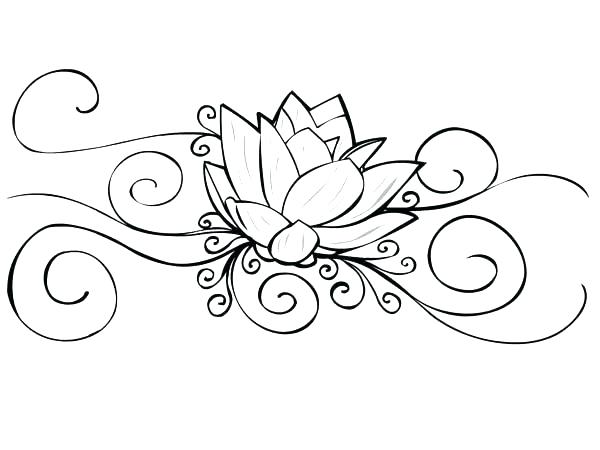 600x450 Tattoo Coloring Pages Printable Lotus Flower Tattoo Coloring Pages