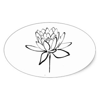 324x324 Lotus Flower Drawing Stickers Zazzle