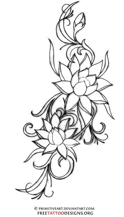 413x720 Flowers Drawings Tattoos