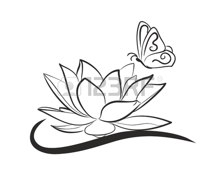 450x353 Lotus Drawing Stock Photos. Royalty Free Business Images