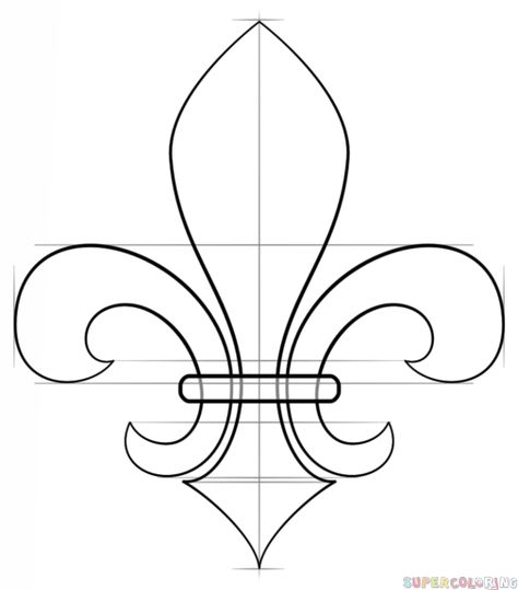 474x539 How To Draw A Fleur De Lis Step By Step. Drawing Tutorials