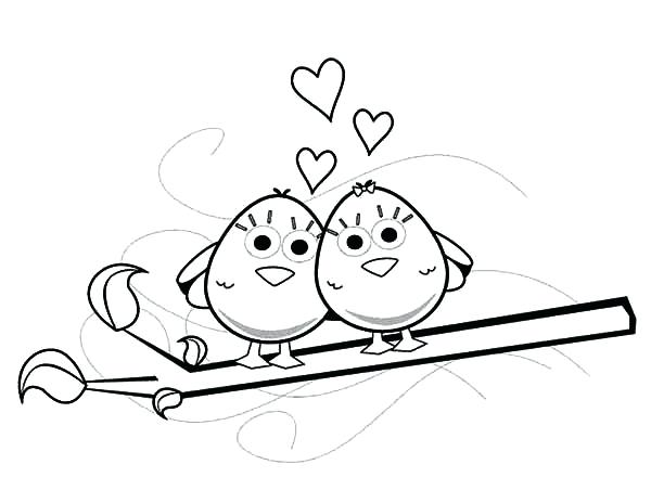 600x464 Love Bird Coloring Pages Adorable Love Birds Coloring Pages Love