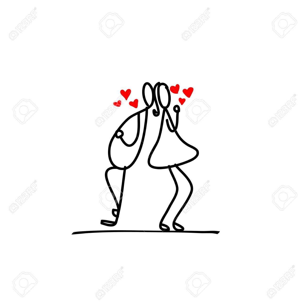 1300x1300 Cartoon Hand Drawn Love Character Royalty Free Cliparts, Vectors