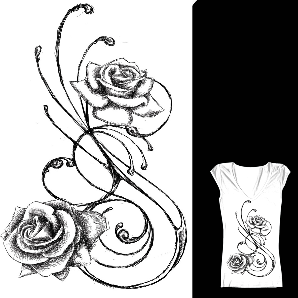 1200x1200 Hoontoidly Rose Love Drawing Images