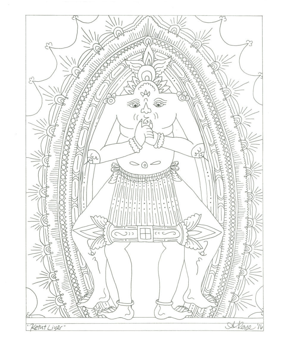 971x1157 Ketut Liyer Drawing Pen And Ink Print Digital Print