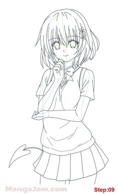 236x387 How To Draw Momo From To Love Ru How To Draw Manga 3d Projects