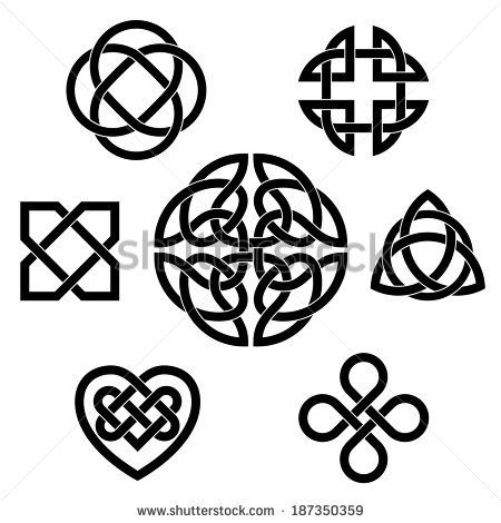 450x470 Variety Of Celtic Knots. Set Of Seven Traditional Celtic Infinity
