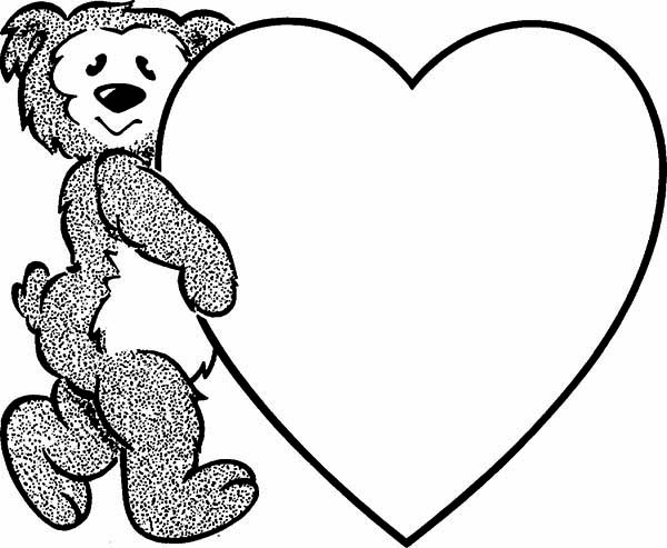 600x493 We Love Teddy Bear Coloring Page Color Luna
