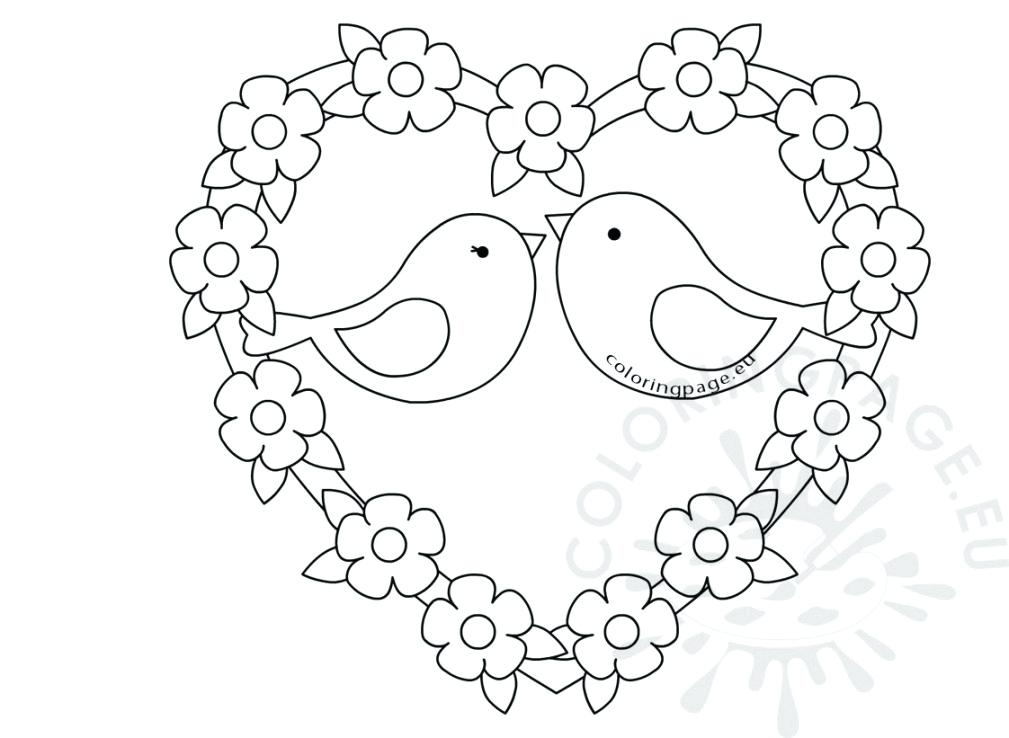 1009x738 Love Bird Coloring Pages Adorable Love Birds Coloring Pages I Love