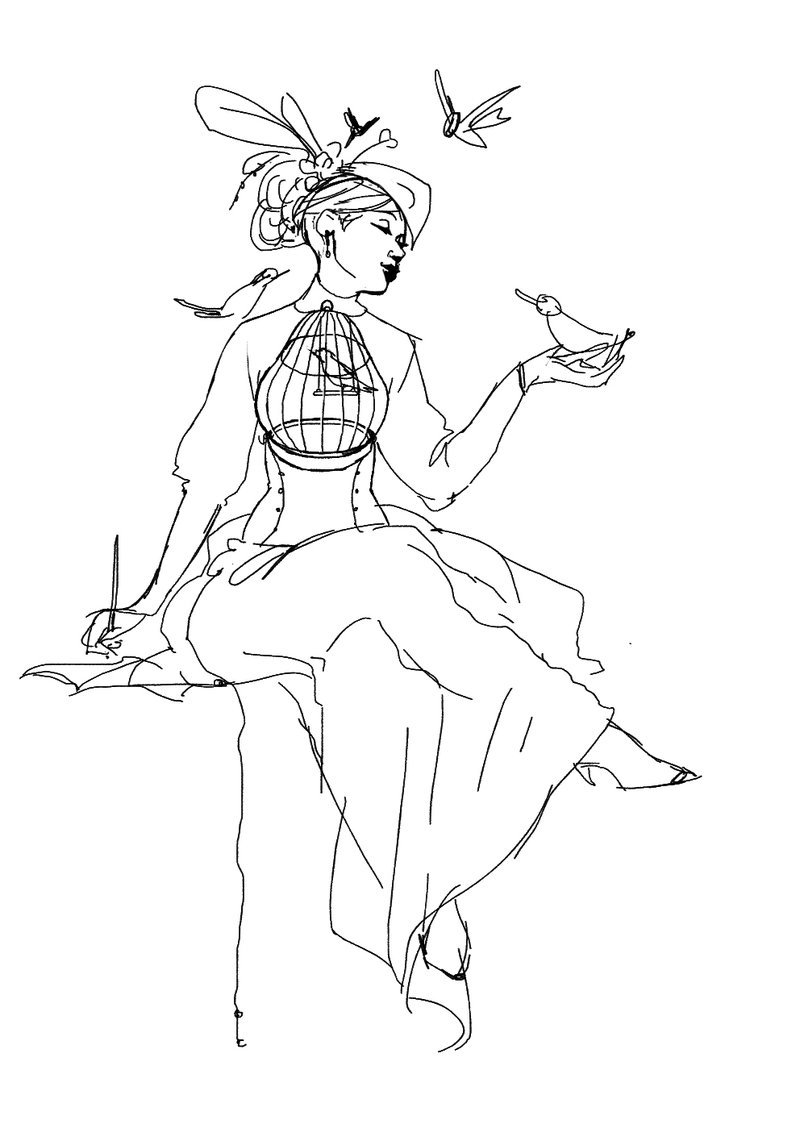 800x1145 Love Bird Sketch By Beagifted