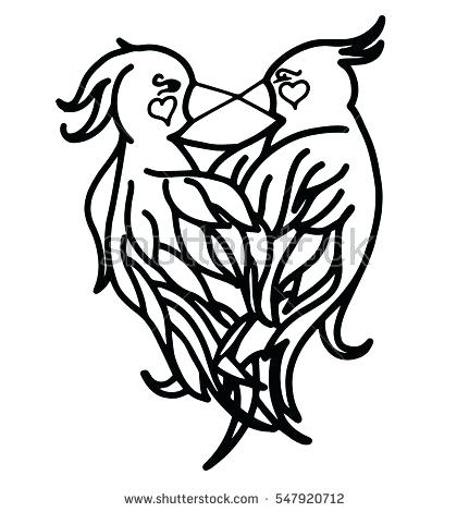 431x470 Love Birds Coloring Pages Bird Coloring Pages For Preschool