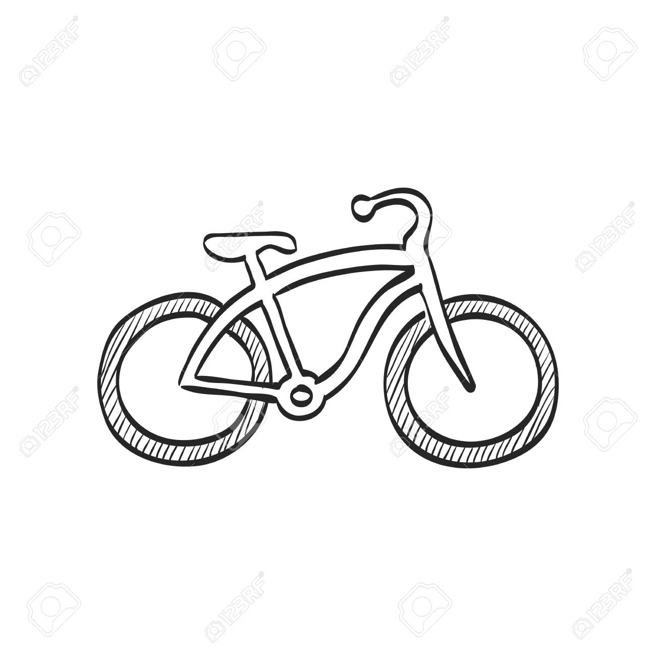 1300x1300 Low Rider Bicycle Icon In Doodle Sketch Lines. Sport