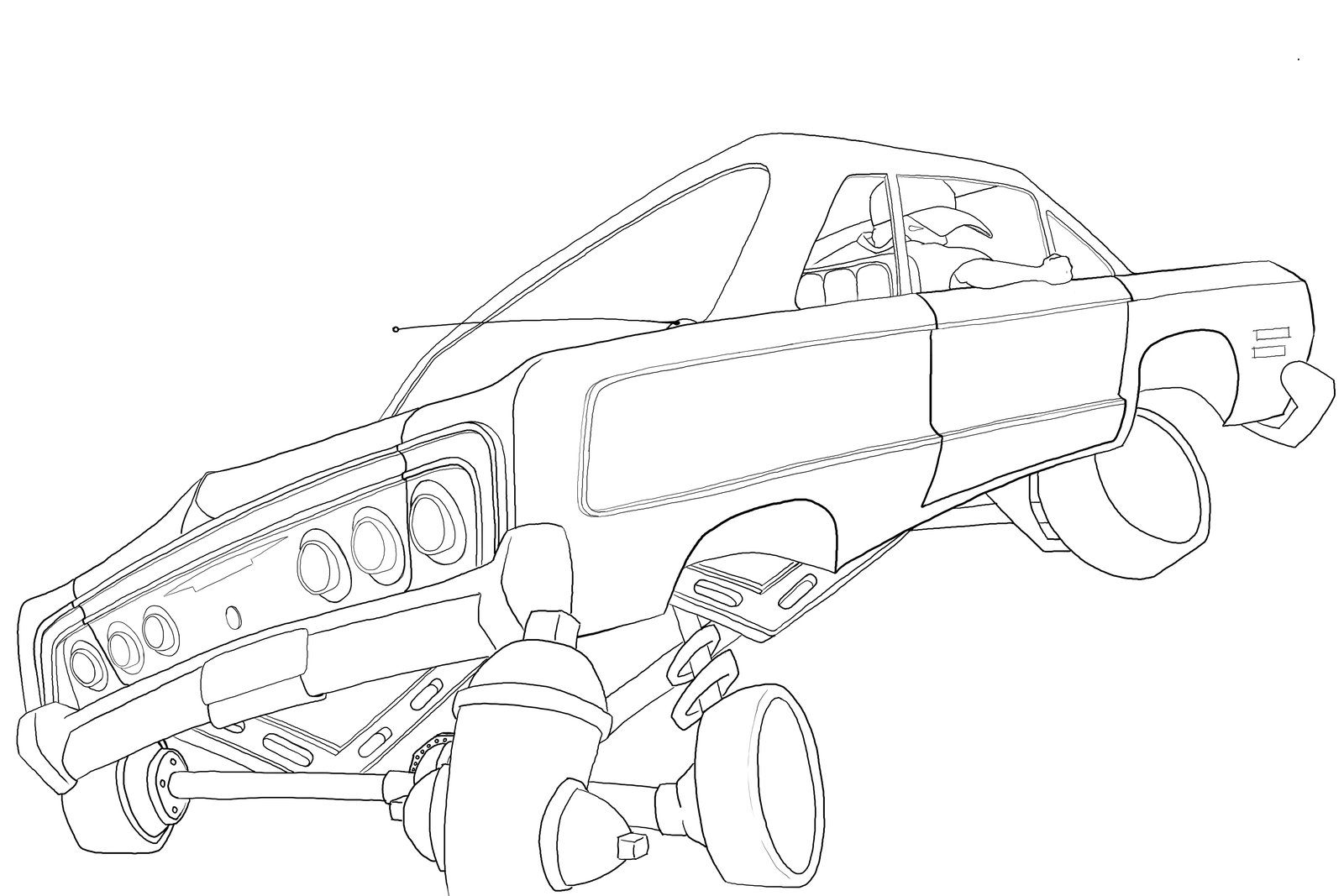 Chevy Impala 64 Coloring Pages Coloring Pages