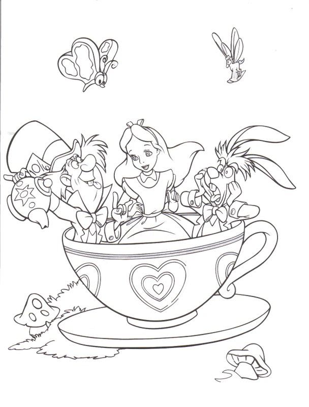 608x800 Alice In Wonderland Disney Coloring Page Lowrider Car Pictures