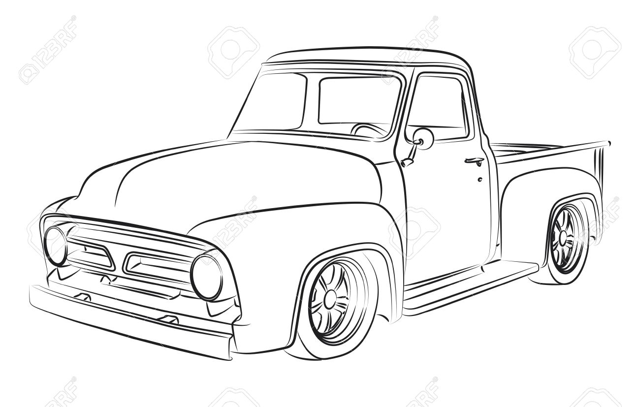 Lowrider Truck Drawing at GetDrawings | Free download