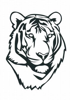 236x334 Tiger Head Outline Tiger Eyes Black And White Clipart Panda