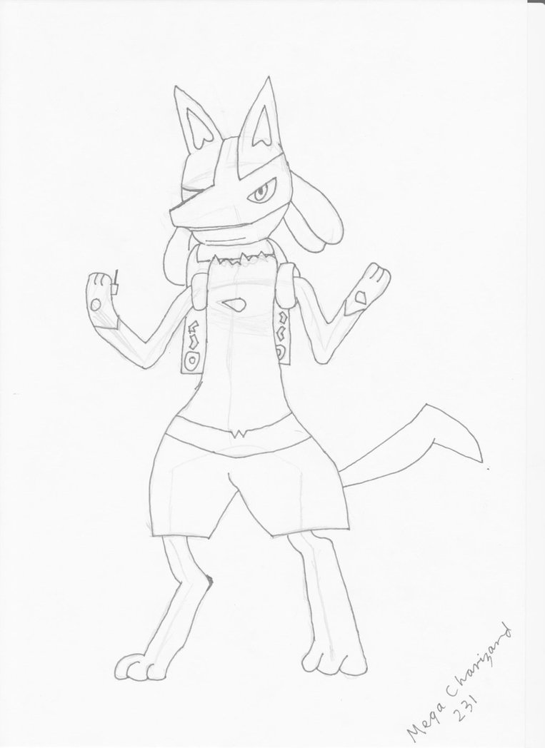 763x1048 Lucario Drawing By Megacharizard231