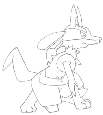 360x400 Pokemon Coloring Pages Lucario How To Draw Step 6 Pokemon Coloring