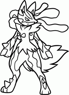 221x302 How To Draw Mega Lucario, Step By Step, Pokemon Characters, Anime