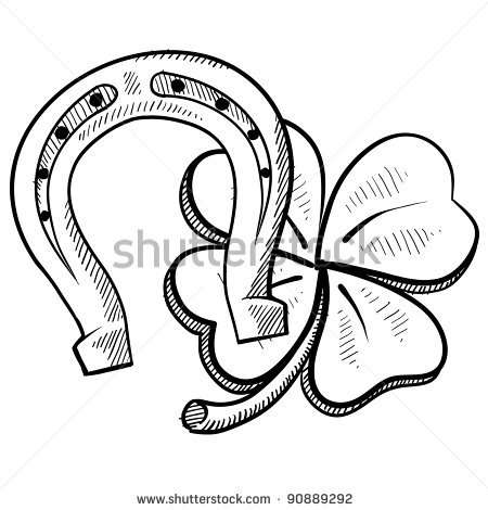 450x470 Clover Drawings Luck Symbols In Vector Format Including