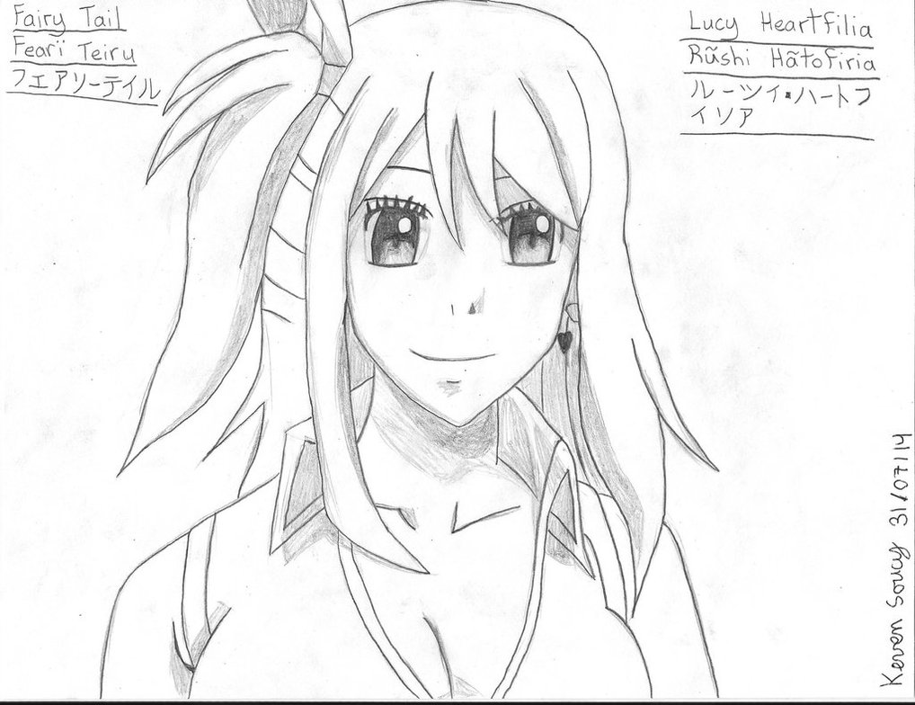 1018x784 Drawing 42 (Manga) Lucy Heartfilia (Keven Soucy) By Kdor2684