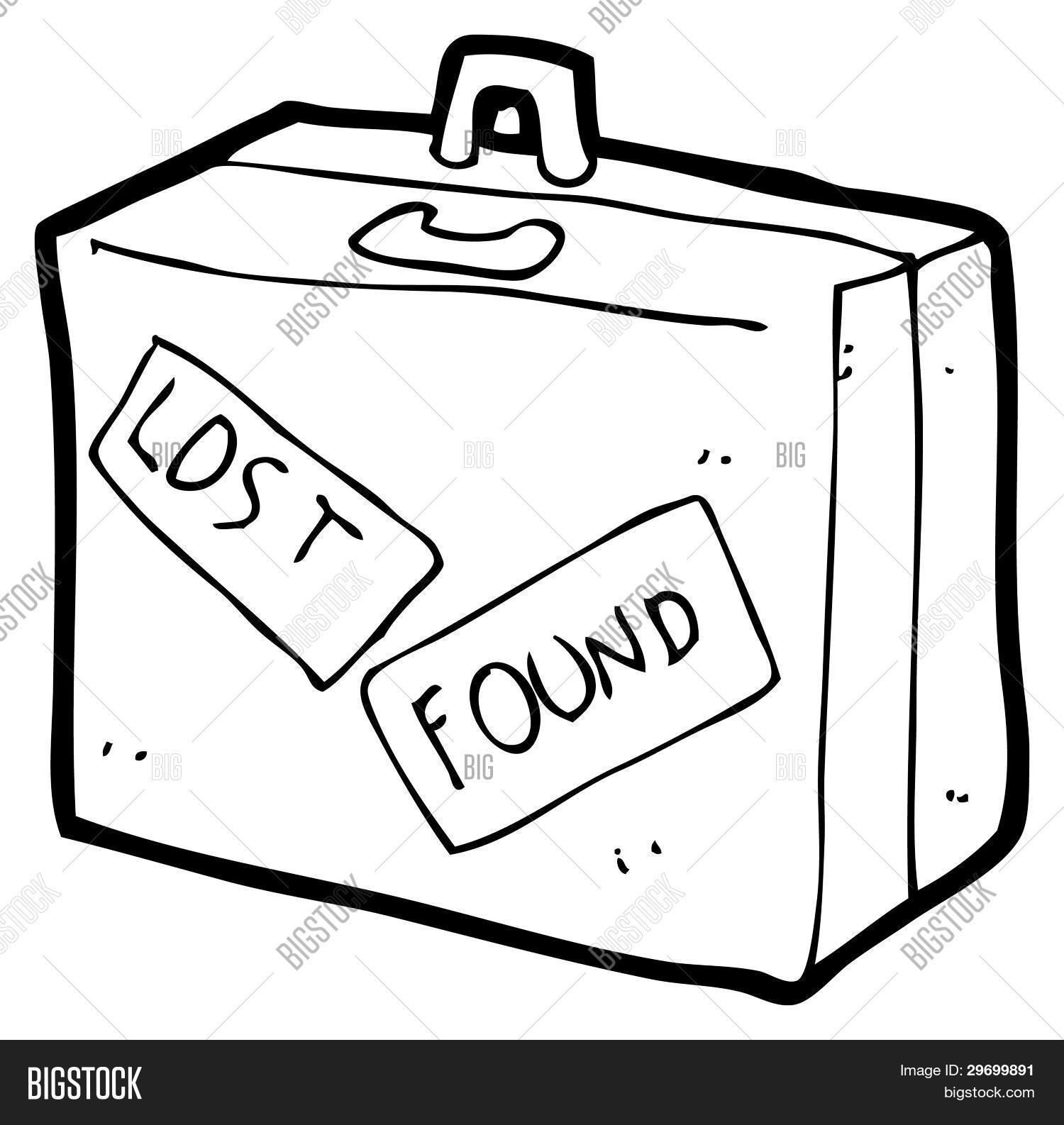1500x1586 Lost Found Sticker Luggage Cartoon Image Amp Photo Bigstock