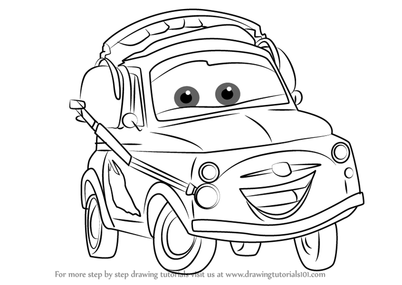 800x567 Learn How To Draw Luigi From Cars 3 (Cars 3) Step By Step