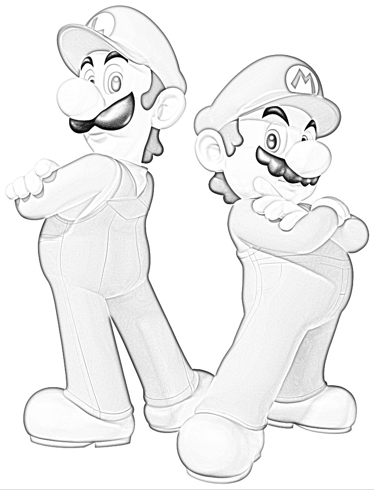 768x1006 Mario And Luigi Sketch By Demetrax1