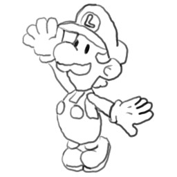 256x256 Paper Luigi By Zachattack9