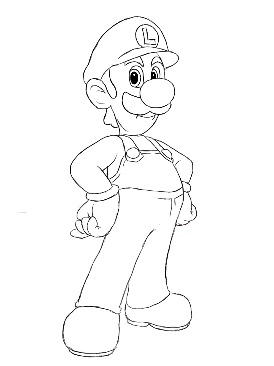 922x1230 How To Draw Luigi