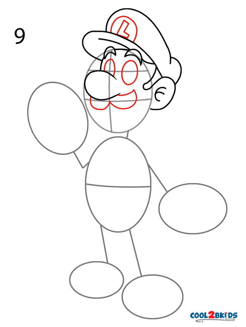489x650 How To Draw Luigi (Step By Step Pictures) Cool2bkids