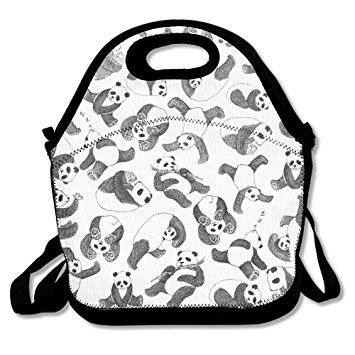 355x355 Panda Sketch Humor Lunch Bag For Men Women Kids Cool