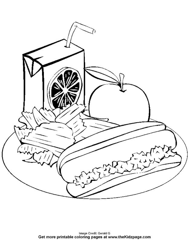 628x796 Lunch Coloring Pages