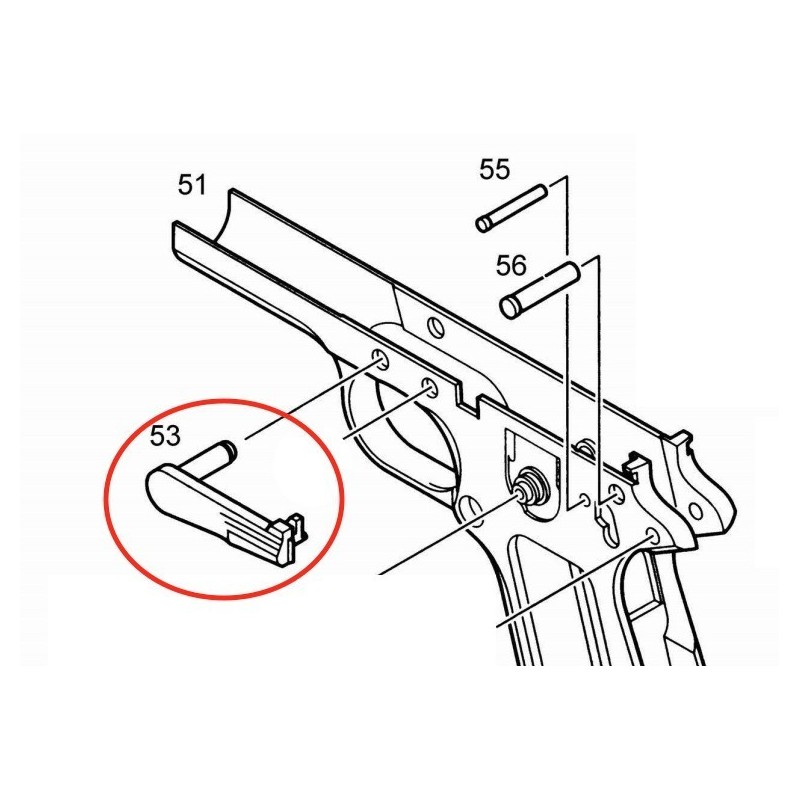 800x800 Slide Stop For Kjw Asg M1911 Kp 07