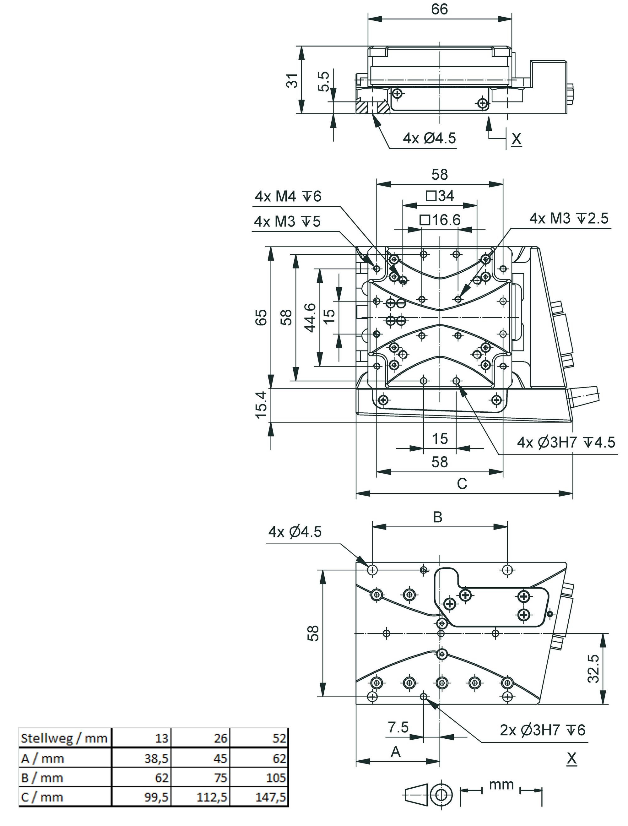2000x2630 Mts 65 Miniature Linear Stage