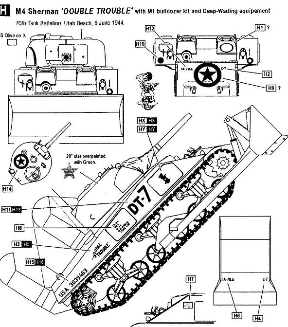 592x672 Danilo Carli Bison Decals Us Shermans In Normandie 1944