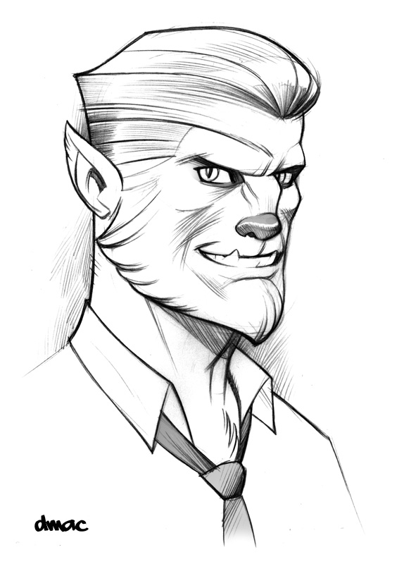 574x800 Werewolf Sketch By D Mac