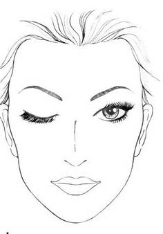 236x338 Blank Makeup Face Chart Template My Craft Project