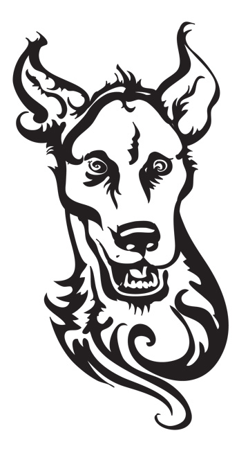 359x651 Mad Dog Tatoo By Spastic Frog