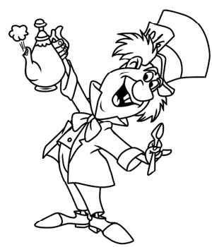 300x350 How To Draw The Mad Hatter From Alice In Wonderland