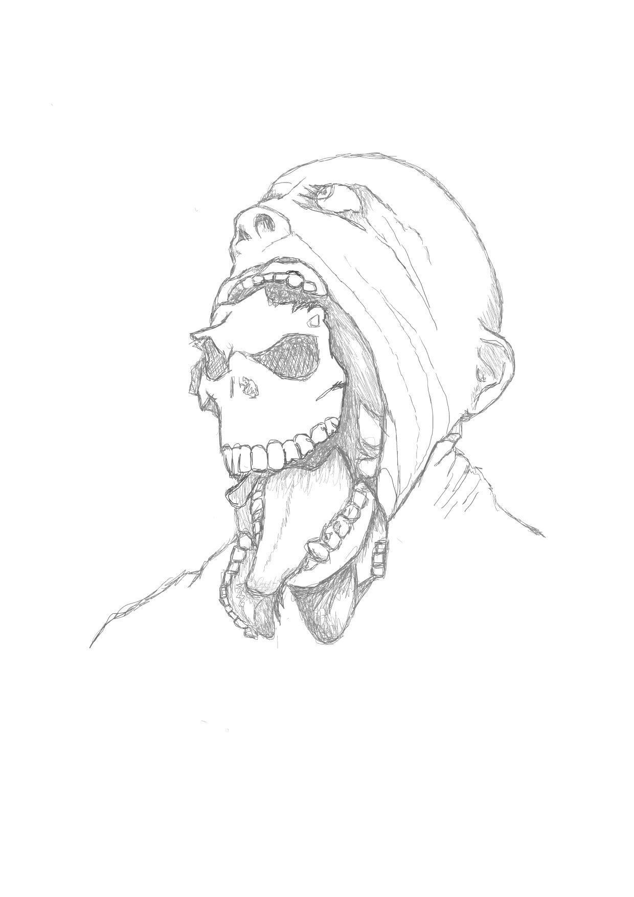 1240x1754 Demon Face Quick Sketch By Mad Mind