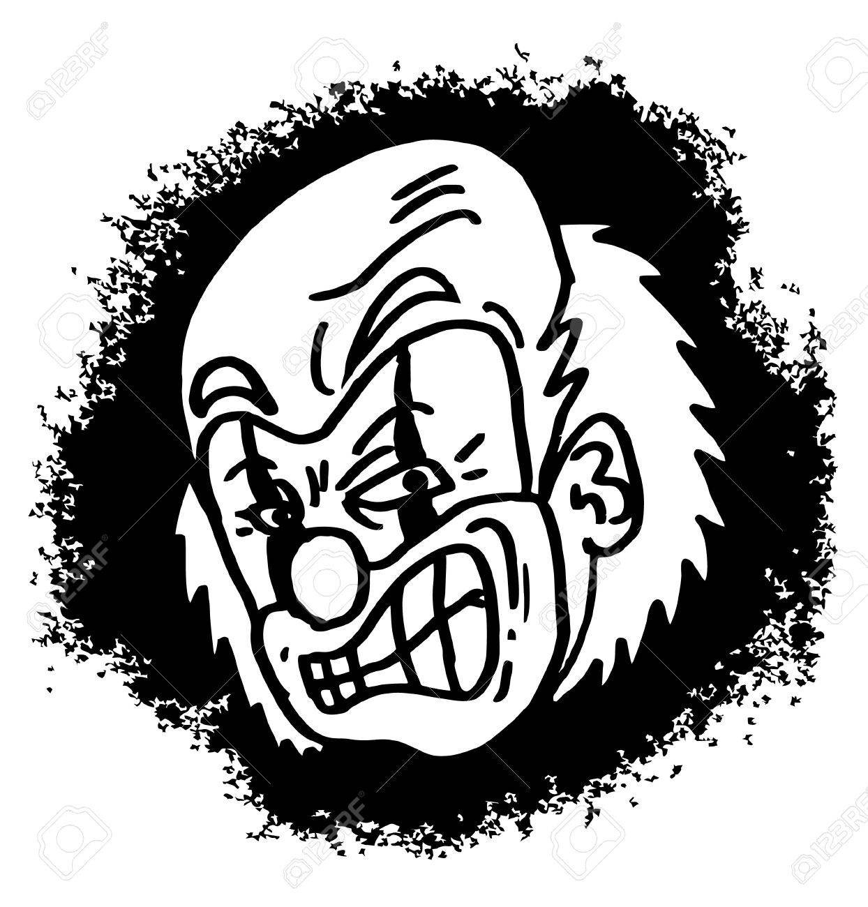 1244x1300 Draw Of Mad Clown Cartoon Royalty Free Cliparts, Vectors,