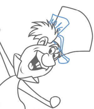 300x350 How To Draw The Mad Hatter From Alice In Wonderland