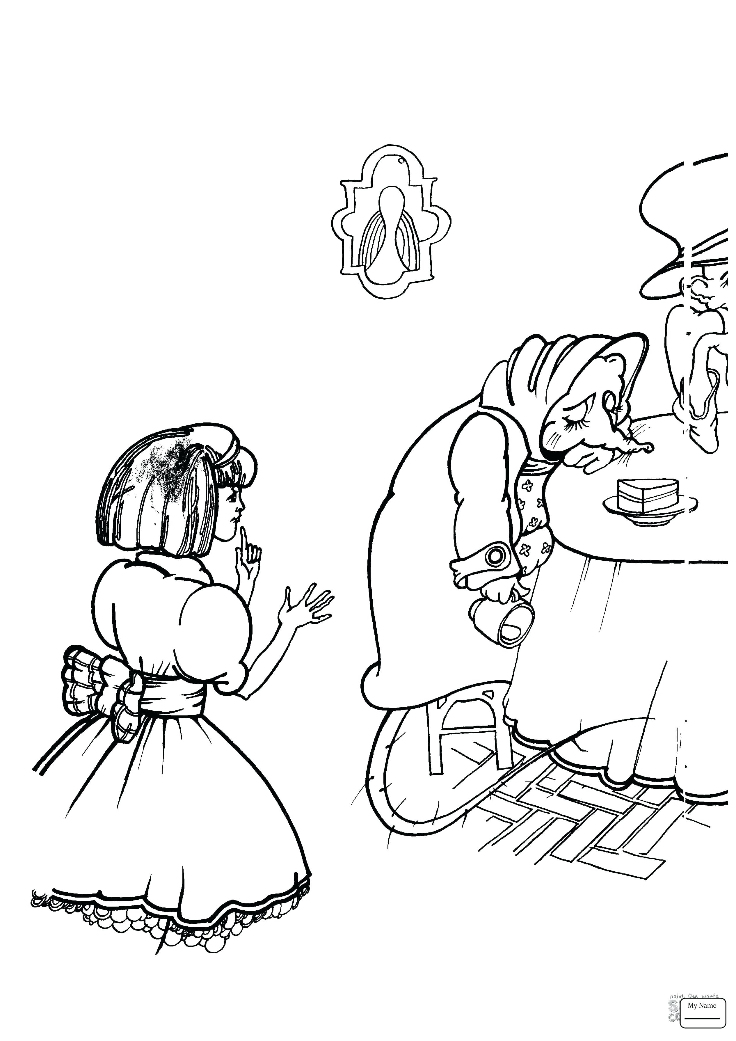 2530x3578 Coloring Mad Hatter Coloring Pages