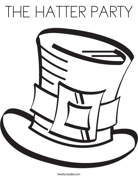 468x605 The Hatter Party Coloring Page