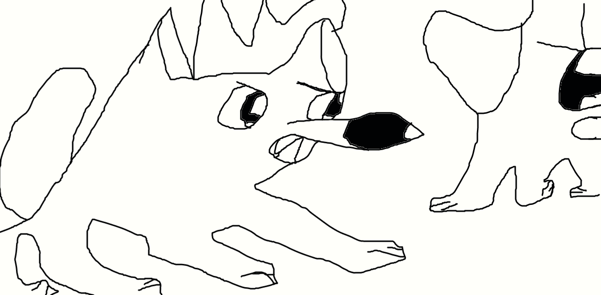 1240x609 Mad Wolf And Scared Dog By Zabrathedeer